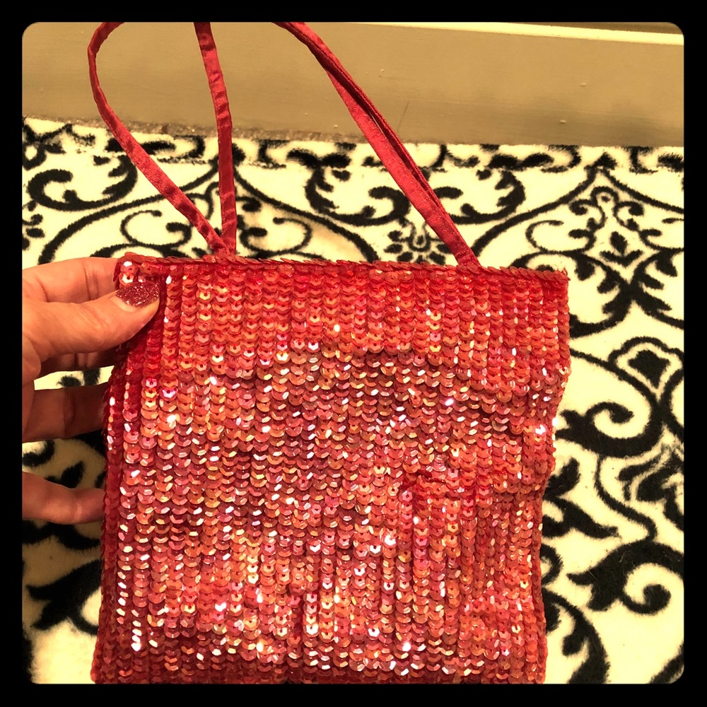 NWOT Sequined semi formal bag.